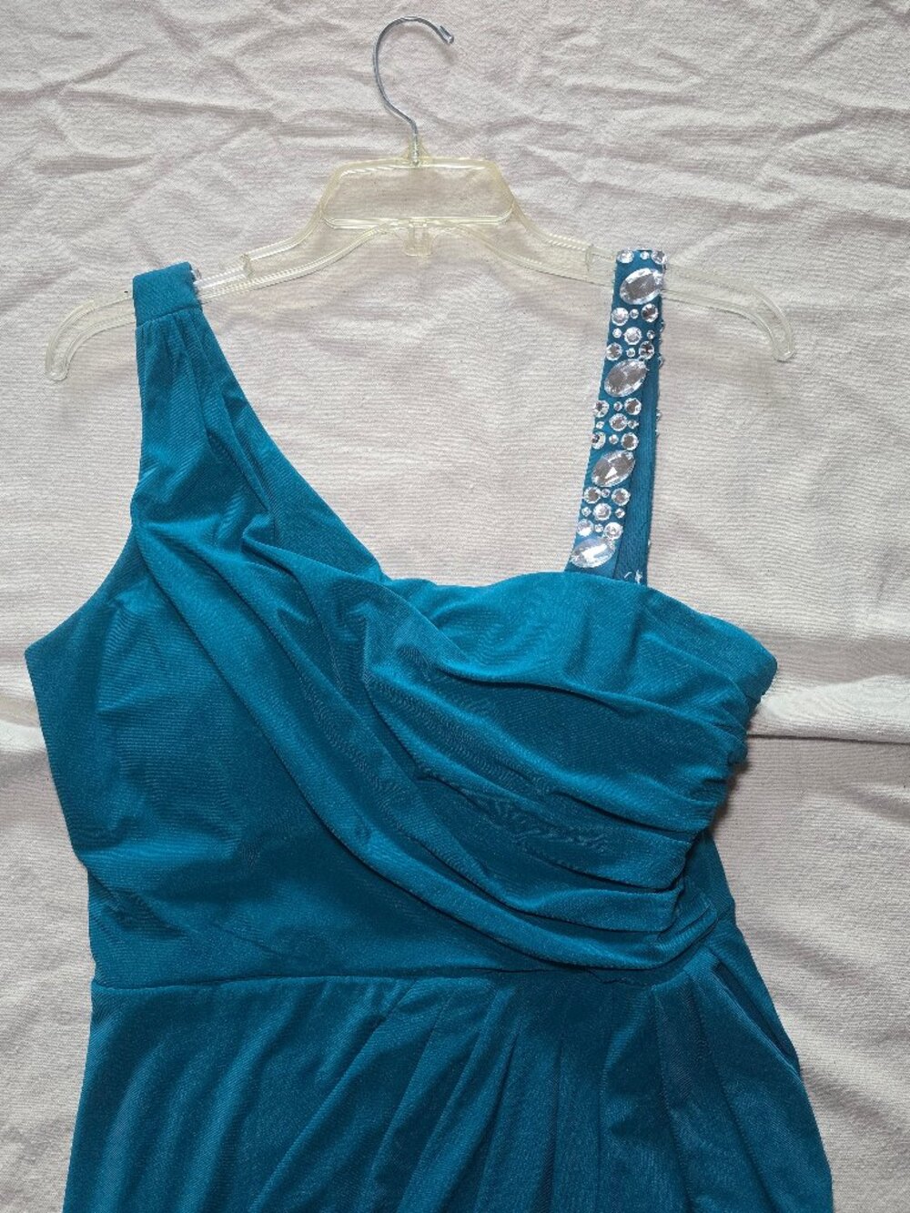 Blue Green Cocktail Dress - Picture 2 of 5